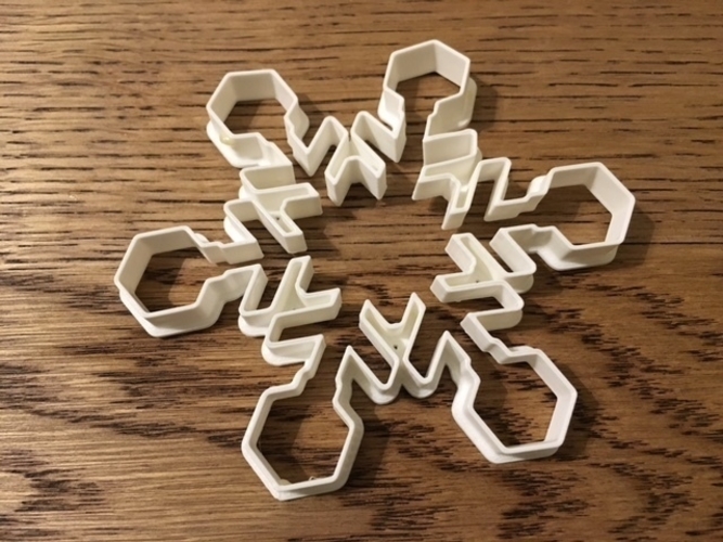 Customizable Snowflake Cookie Cutters 3D Print 156204