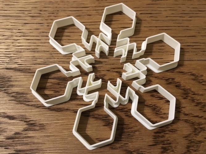 Customizable Snowflake Cookie Cutters 3D Print 156205