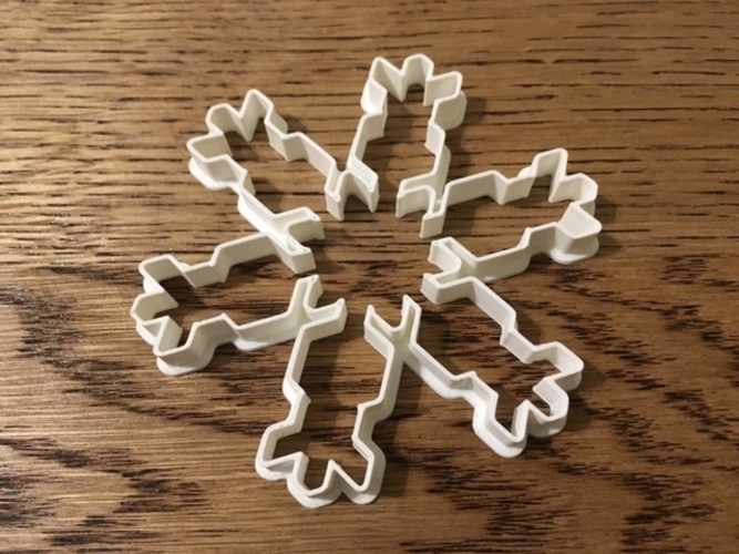 Customizable Snowflake Cookie Cutters 3D Print 156206