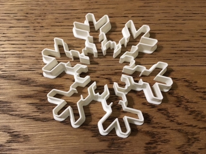 Customizable Snowflake Cookie Cutters 3D Print 156207