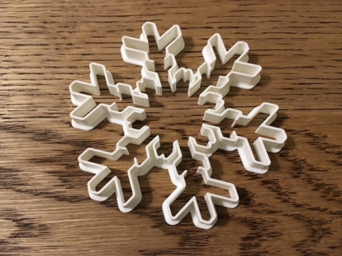 3D Printed Customizable Snowflake Cookie Cutters by mathgrrl | Pinshape