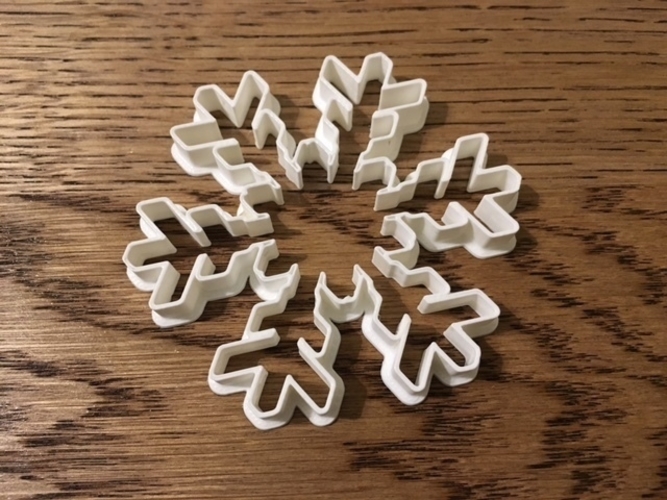 STL file snowflake cookie cutter stamp 3d model - mod3 ❄️・3D print design  to download・Cults