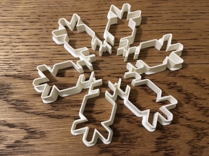 Customizable Snowflake Cookie Cutters 3D Print 156211