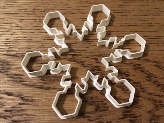 Customizable Snowflake Cookie Cutters 3D Print 156212
