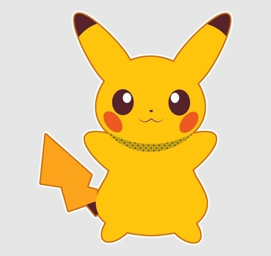Pikachu Cookie cutter 3D Print 156278