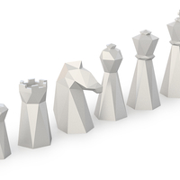 Low Poly Chess Set - Thumbnail 1