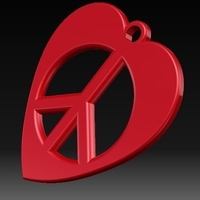 Heart-Peace Earrings - Thumbnail 1