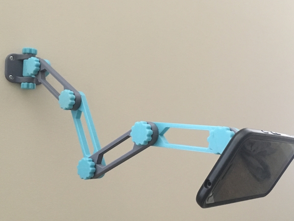 Articulating, Wall-Mounted, Magnetic Phone Mount