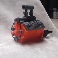 remix of HotRod V8 twin carb blown nostalgic engine by macone1,  - Thumbnail 2