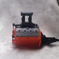 remix of HotRod V8 twin carb blown nostalgic engine by macone1,  - Thumbnail 3