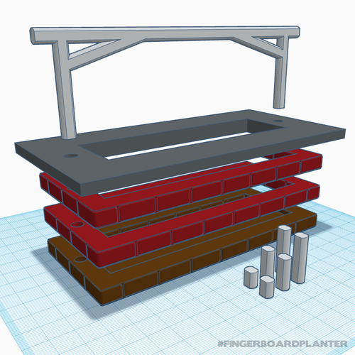 Modular Fingerboard Ramp & Planter 3D Print 156439