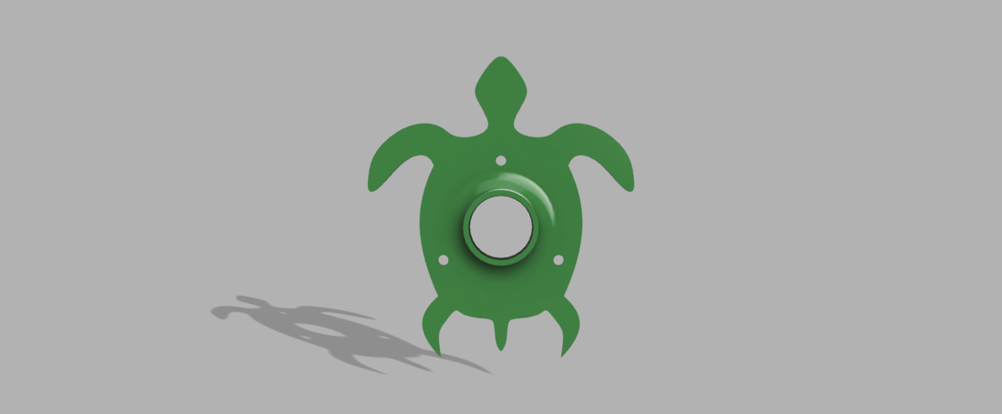 Turtle Dowel Holder 3D Print 156472