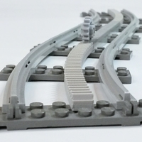 Small Lego Train curved Rack 3D Printing 156591