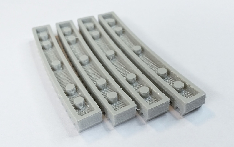 Lego Train curved Rack 3D Print 156597