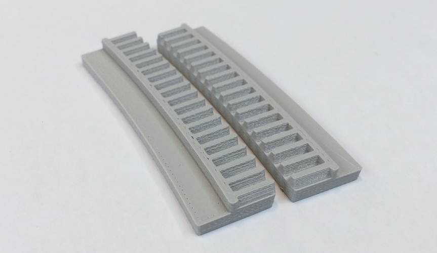 Lego Train curved Rack 3D Print 156598