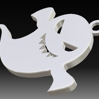 Small Ghost Earrings 3D Printing 156607