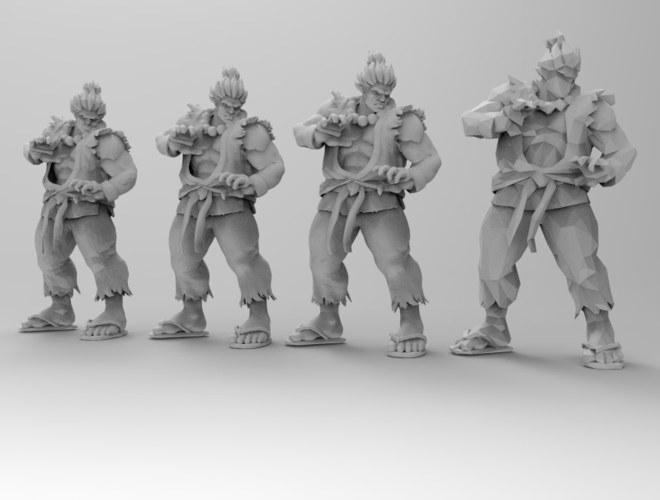 3D file Akuma - Street fighter 🎲・Model to download and 3D print