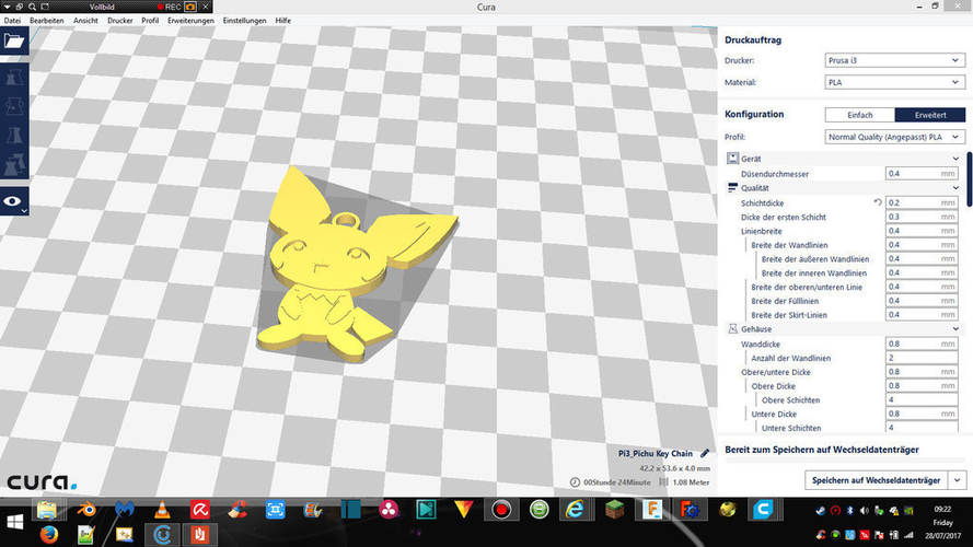 Pichu Key Chain 3D Print 156802