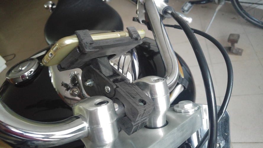 Mobile phone support for motorbike (NOT WATERPROOF!) 3D Print 156896