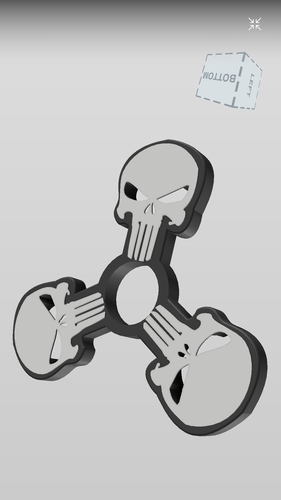Punisher fidget spinner 3D Print 156918