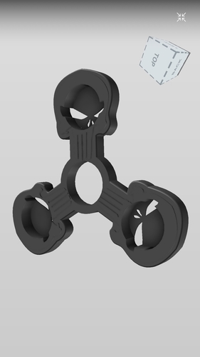 Punisher fidget spinner 3D Print 156919