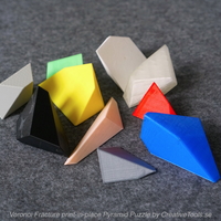 Voronoi Fracture Print-in-Place Pyramid Puzzle - Thumbnail 2