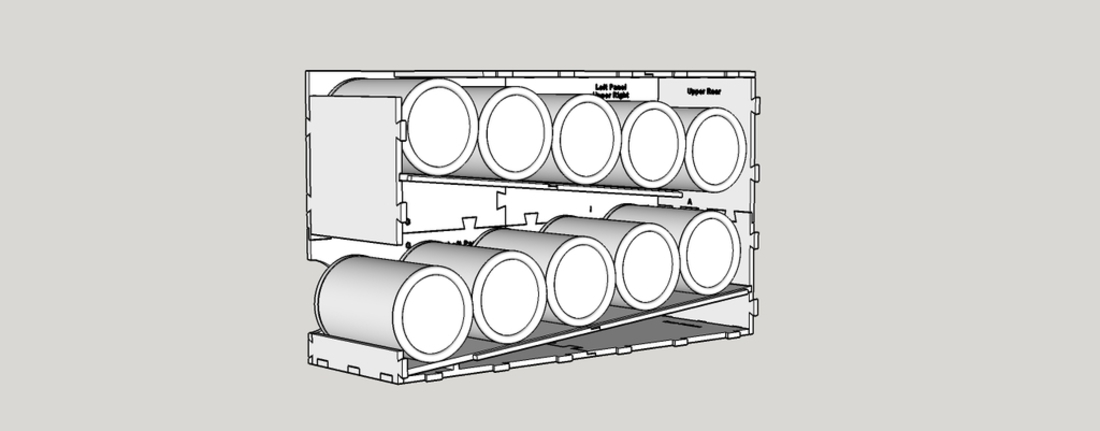 3D Printed FIFO Rolling Can Pantry Organizer by rebeltaz