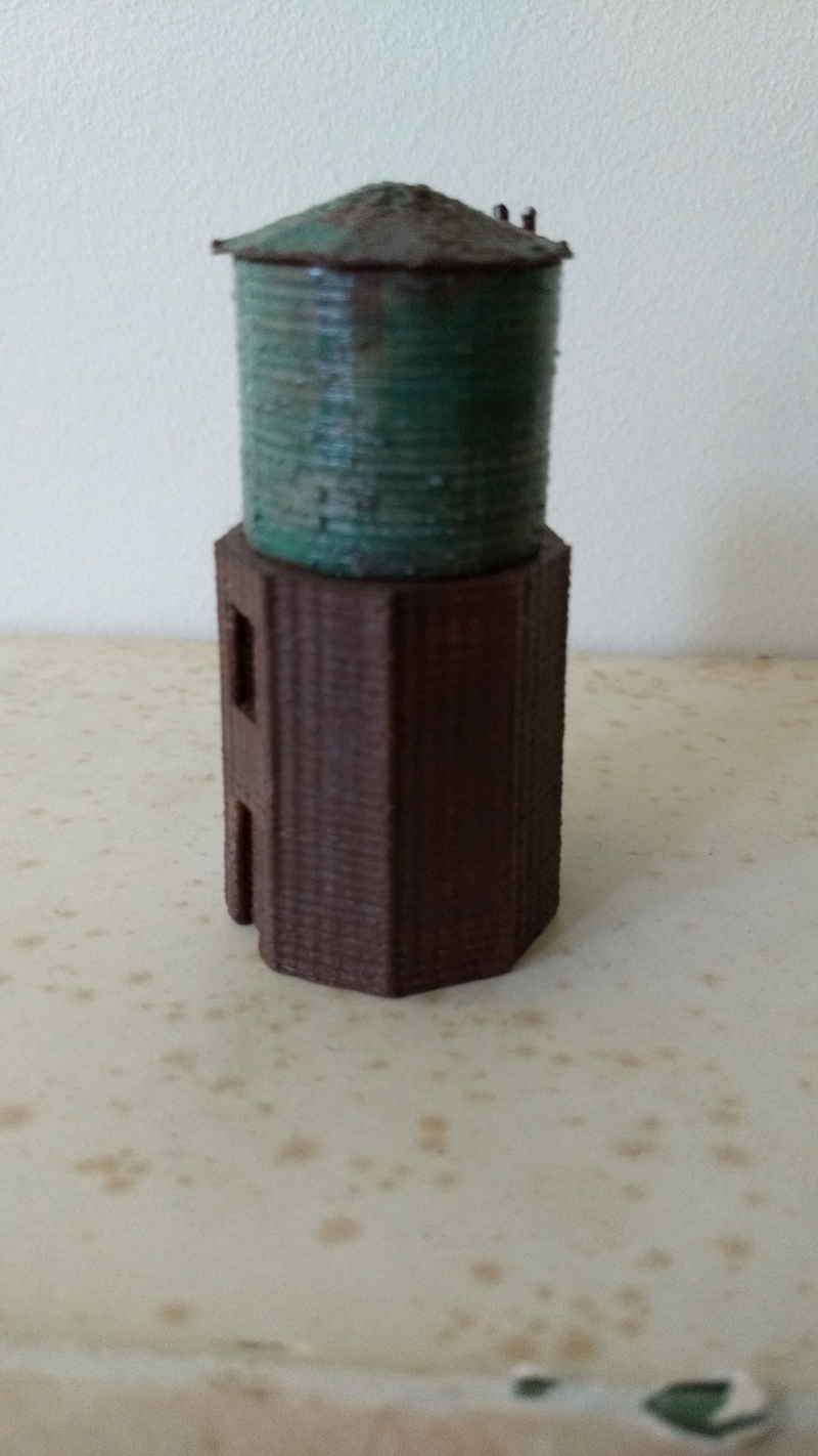 N-scale railway water tower, Japanese 