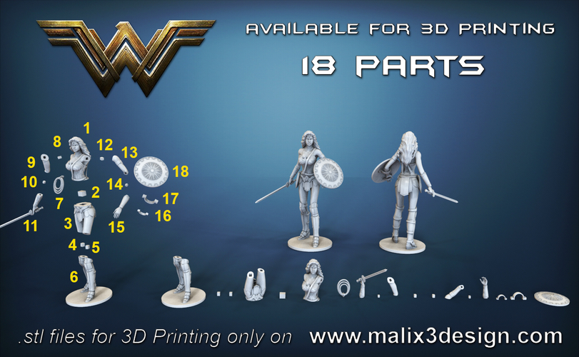 Wonder Woman - STL files for 3D Printing 3D Print 157022