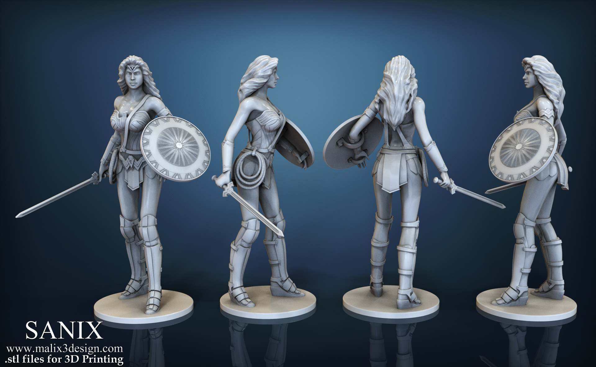 boliger Udlevering dal 3D Printed Wonder Woman - STL files for 3D Printing by Sanix3 | Pinshape