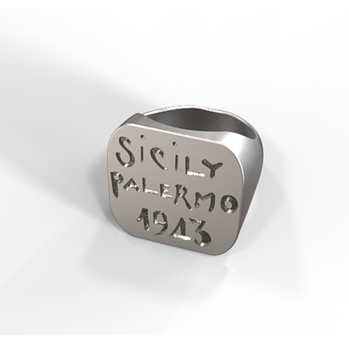 Replica of a us wwii Sicily campaign souvenir ring 3D Print 157042