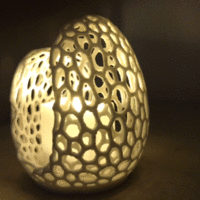 Small Easy Print Voronoi Tealight Candle Holder 3D Printing 157255
