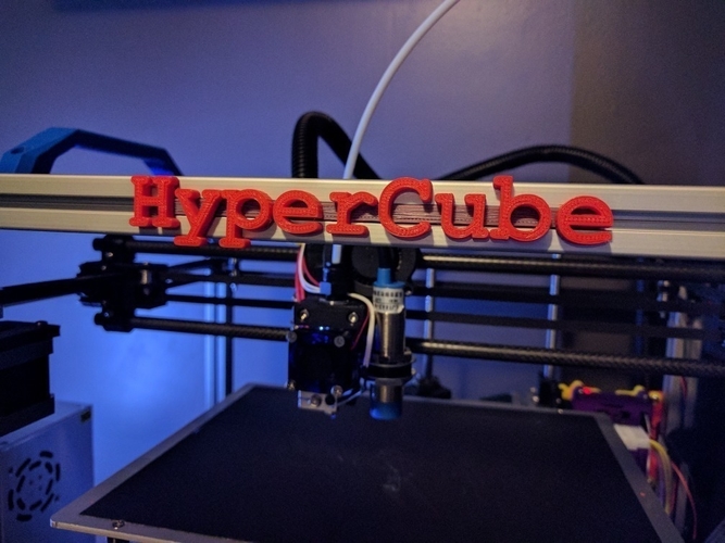 Hypercube Label Plate for 8020.net extrusions