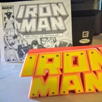 Small Iron Man Comics Logo 3D Printing 157294