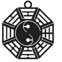 Yin-Yang Locket 2-inch Black - Thumbnail 1