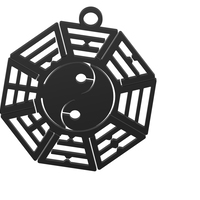 Yin-Yang Locket 2-inch Black - Thumbnail 2