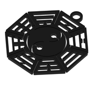 Small Yin-Yang Locket 2-inch Black 3D Printing 15733