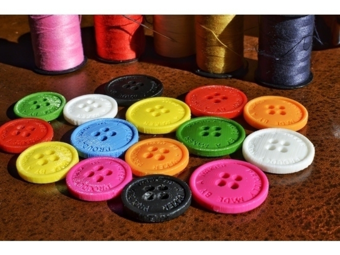 Button : Proudly made by a Maker -30 and 26 mm 3D Print 157331