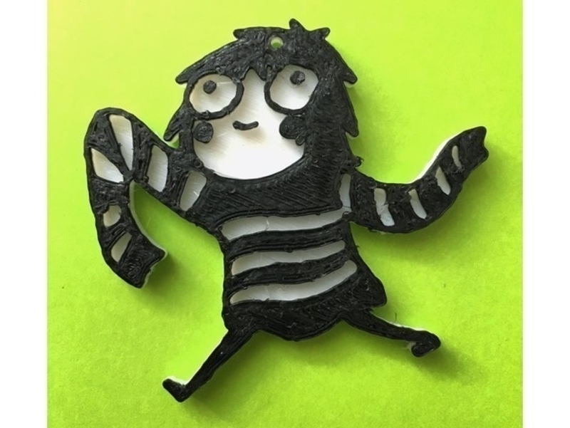 Sarah scribbles keychain