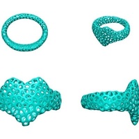 Voronoi Heart Bracelet - Thumbnail 1
