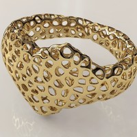 Small Voronoi Heart Bracelet 3D Printing 15742