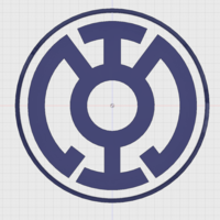 Small Blue Lantern Corps Emblem 3D Printing 157468