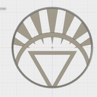 Small White Lantern Corps Emblem 3D Printing 157495