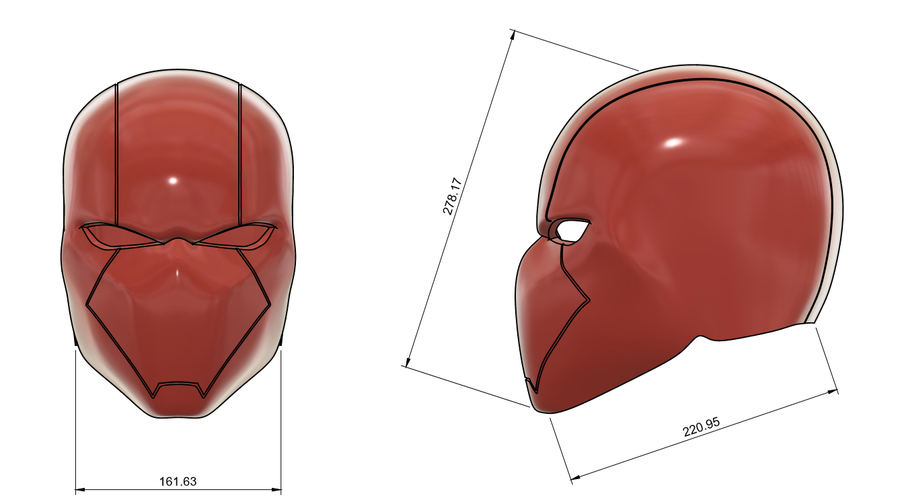 Red Hood Helmet 3D Print 157514