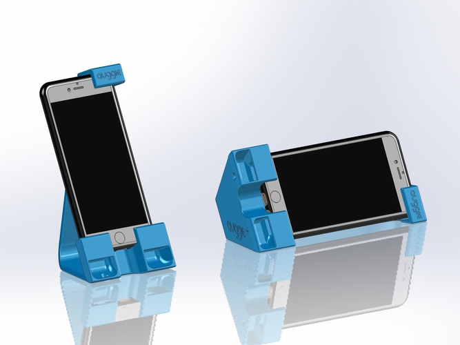 Auggie's Flippable iPhone 7 PLUS, 6+ or 6S+ cradle & amplifier 3D Print 157620