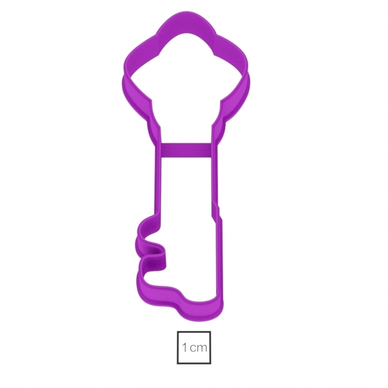 Key from heart cookie cutter for professional