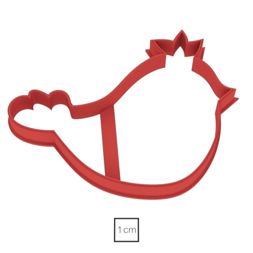 Bird with a crown cookie cutter for professional 3D Print 157729