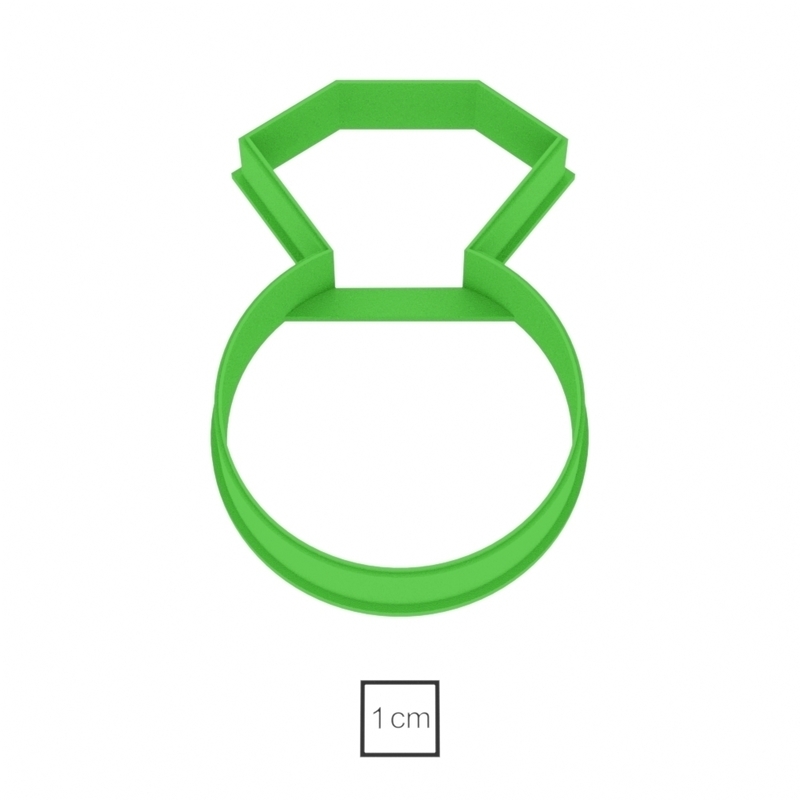 A ring with a diamond cookie cutter for professional 