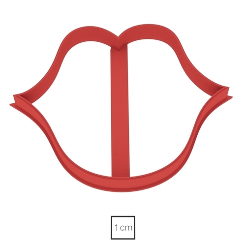 Plump lips cookie cutter for professional  3D Print 157738