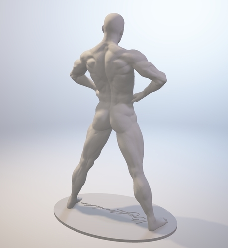 Naked Bodybuilder Statue with penis 3D Print 157747